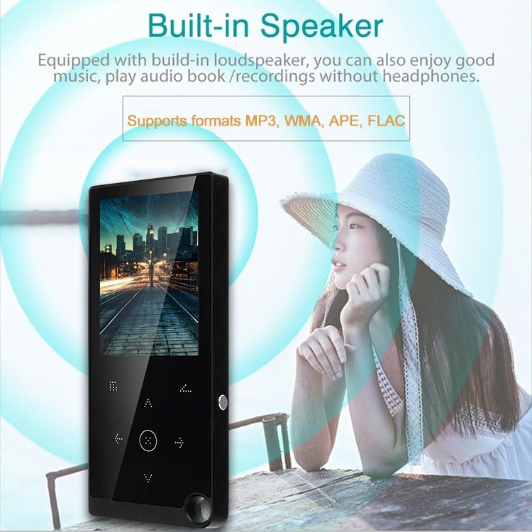 2.4 Inch Touch Mp4 / Mp3 Player 16Gb Memory Bluetooth E Book Alarm Timer - Silver Grey