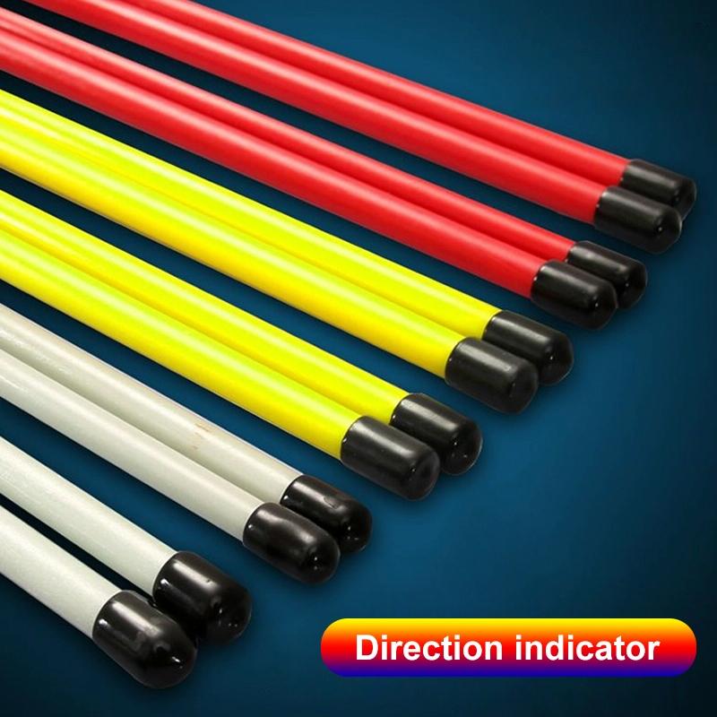 2-pack Golf Alignment Sticks for Accurate Ball Direction - Red Fiberglass - White With Package