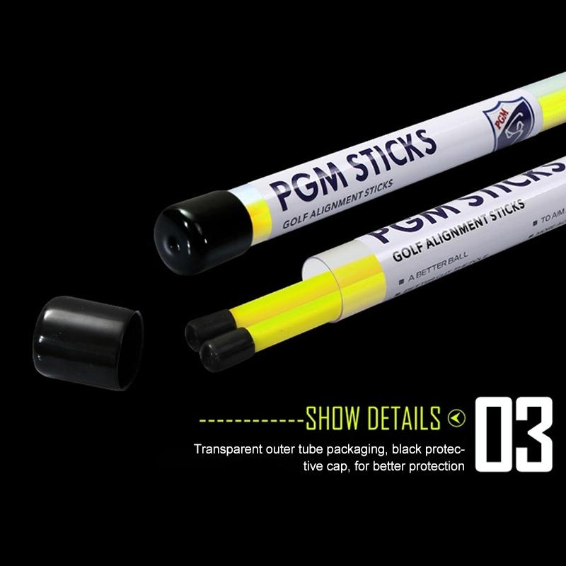 2-pack Golf Alignment Sticks for Accurate Ball Direction - Red Fiberglass - White With Package