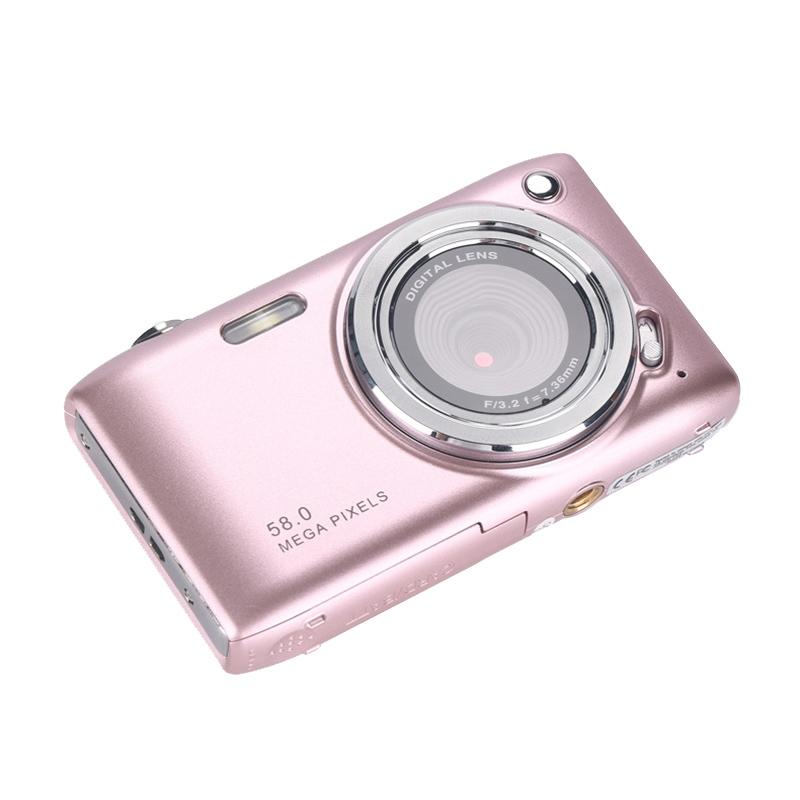 Portable 16X Zoom Hd Digital Camera With 2.88 Ips Screen - Rose Pink