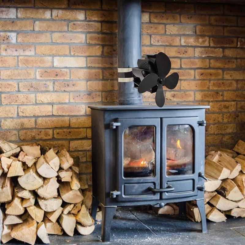 Thermodynamic Wall Mounted Fireplace Fan - no Magnets - Red