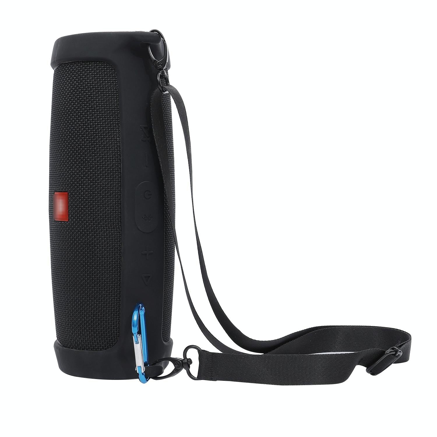 Jbl Charge 4 Speaker Cover with Strap & Carabiner - Portable Silicone Protection - Silver Gray