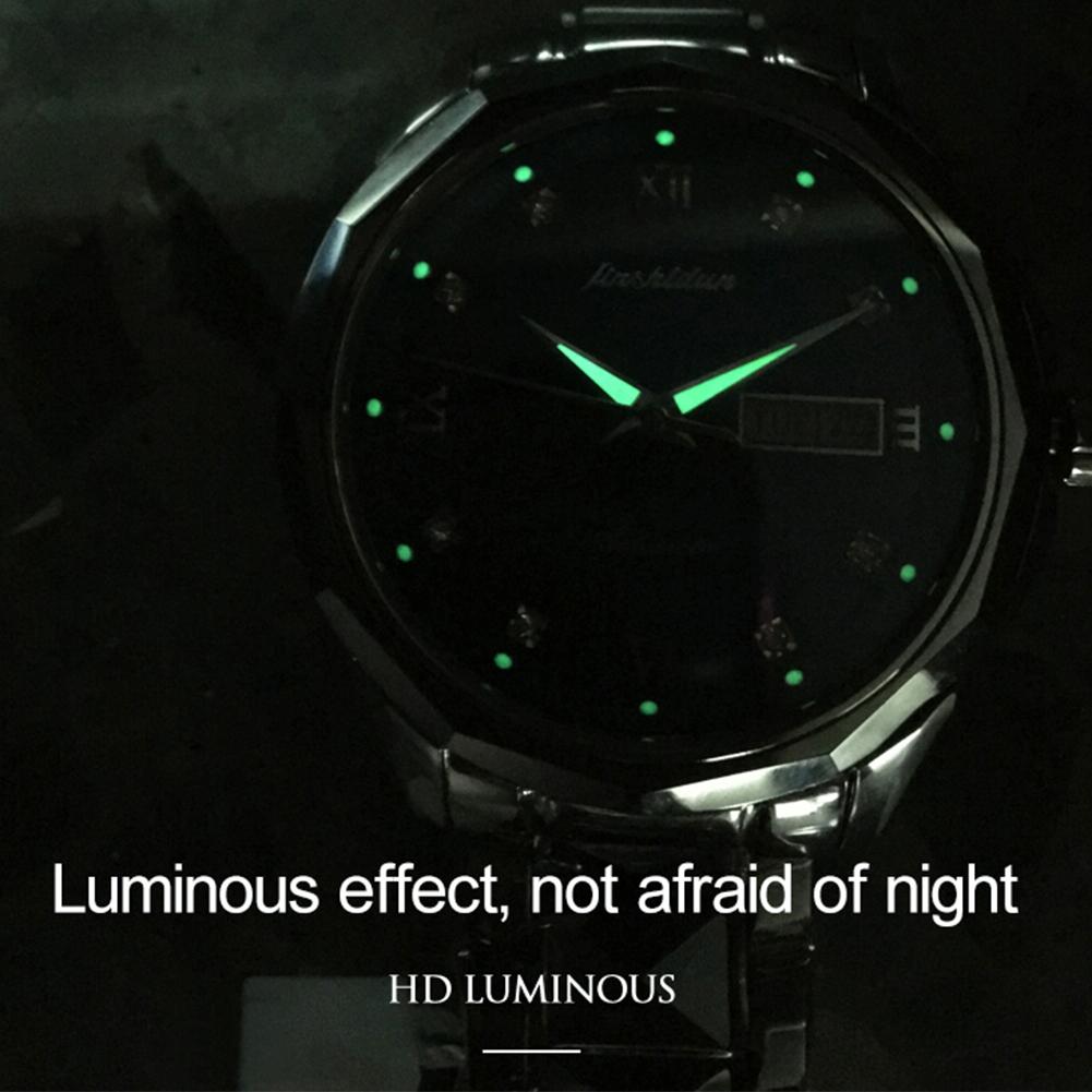 Stylish Waterproof Luminous Women Automatic Watch - 8813 - Silver Gold White