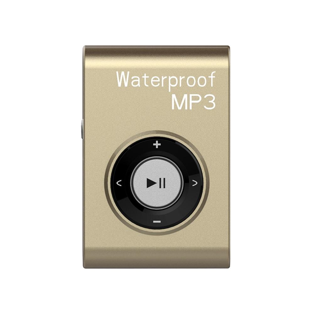 Waterproof Mp3 Player For Swimming & Diving 8Gb Memory Fm Radio Clip & Earphones - Orange