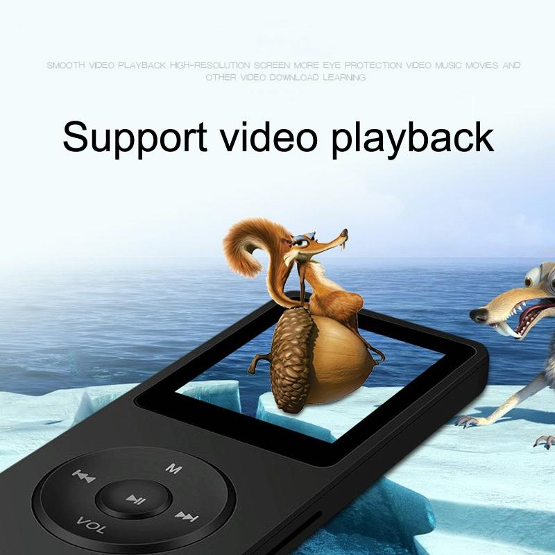 Ultra Thin Screen Mp4 Player Lossless Sound - Light Blue