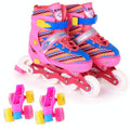 Kids Double-row Roller Skates - Full-flash White Size s - Pink