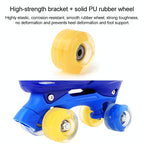 Kids Double-row Roller Skates - Full-flash White Size s - Pink