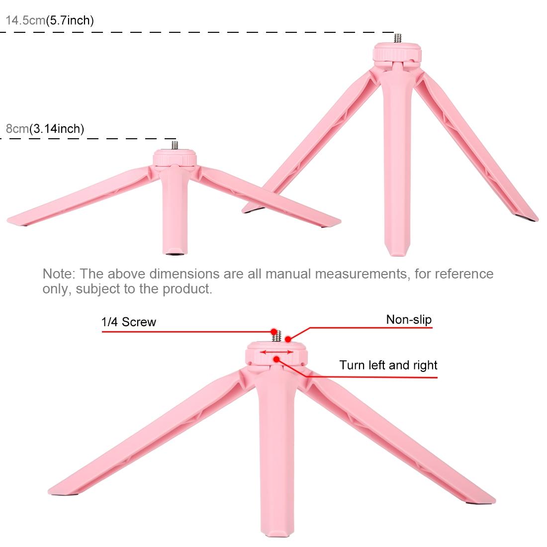 7.9 Led Ring Light with Tripod and Phone Clamp - 3 Modes Dimmable Dual Colour Temperature - Pink