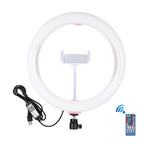 10.2 Curved Led Ring Light with Tripod & Remote for Vlogging & Photography - Pink