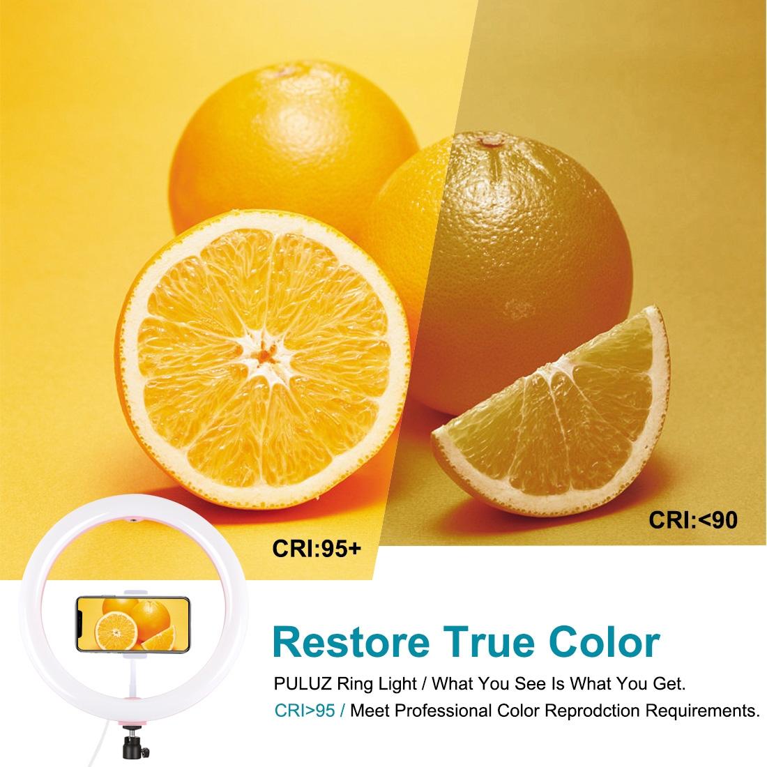 30cm Usb Dual Colour Led Ring Light with Phone Clamp - Pink
