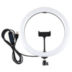 30cm Usb Dual Colour Led Ring Light with Phone Clamp - Pink