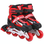 Flash Straight Row Roller Skating Shoes Suit for Children and Adults - Size l - Pink