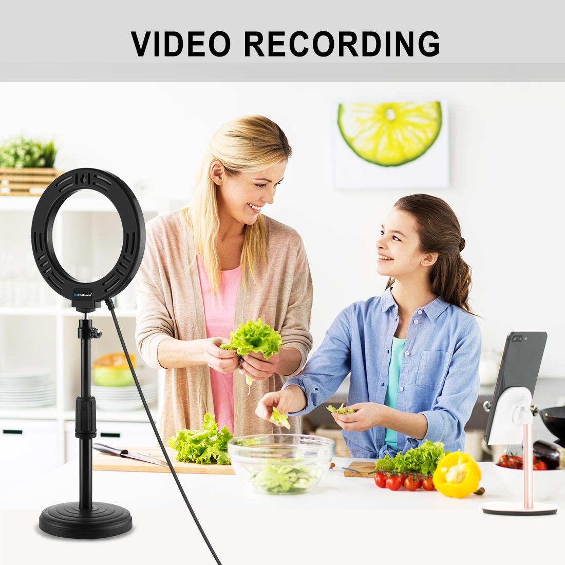 16cm Usb Led Ring Light with Tripod and 3 Modes - Pink