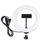 20cm Usb Dual Colour Led Ring Light with Phone Clamp - Pink