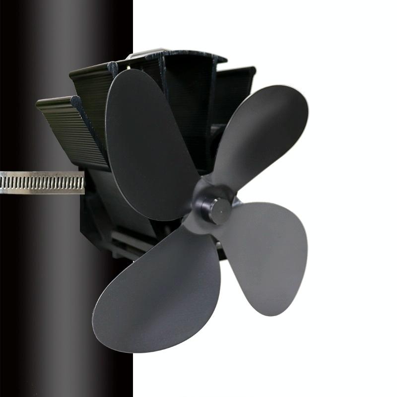 Thermodynamic Wall Mounted Fireplace Fan - no Magnets - Rose Red