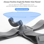 Adjustable 360 Degree Head Strap for Action Cameras - Grey