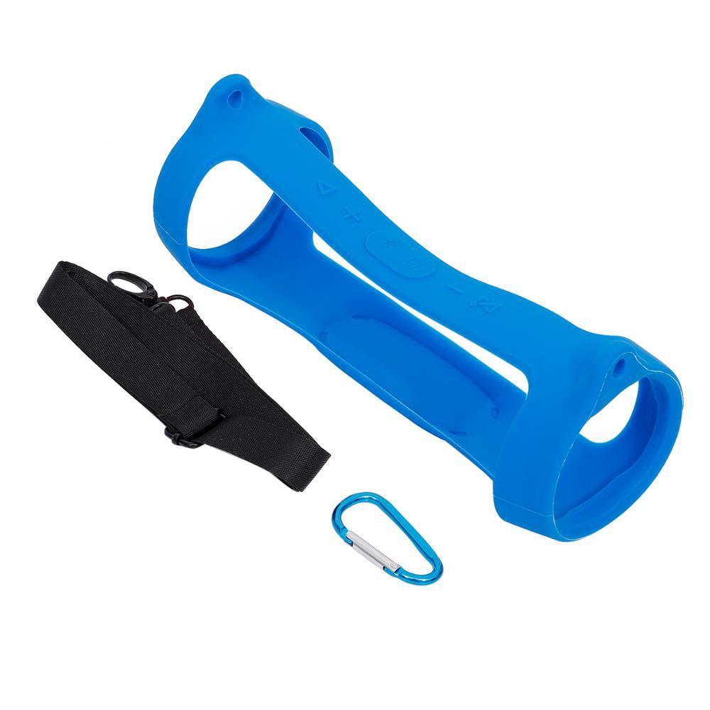 Jbl Charge 4 Speaker Cover with Strap & Carabiner - Portable Silicone Protection - Navy Blue