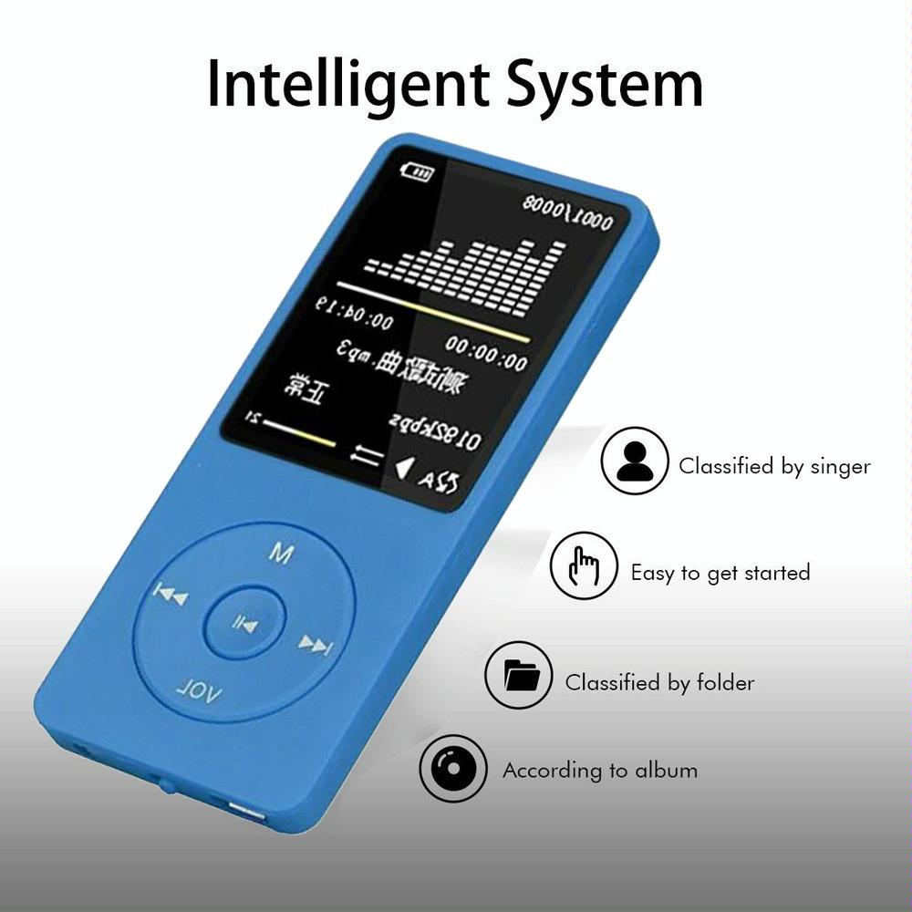 Portable Lcd Fm Radio Mp3 Mp4 Player 4Gb Memory Black - Light Blue 4Gb