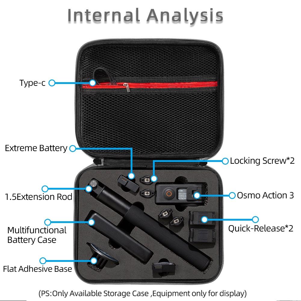 Dji Action Carrying Case - 3 Sizes Available - Grey