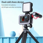 Metal Border Frame Mount for Gopro Hero10 / 9 with Dual Cold Shoes Base