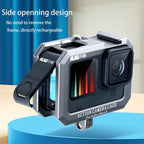 Metal Border Frame Mount for Gopro Hero10 / 9 with Dual Cold Shoes Base