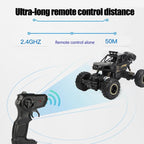 Off-road Climbing Car with 2.4ghz Remote Control and Double Motors - Gold
