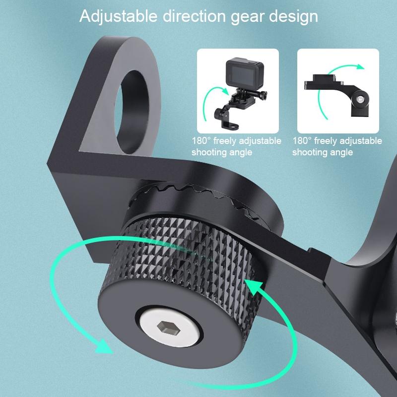 Universal Motorcycle Phone Bracket for Action Cameras - Blue