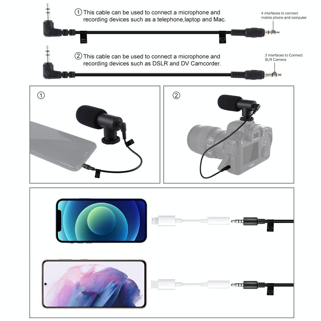 Bluetooth Vlogging Kit With Led Light Mic Tripod - Blue