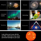 High Definition High Times Astronomical Telescope with Tripod - Blue 16x / 66x70