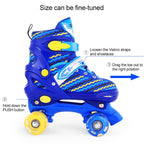Double-row Roller Skating Shoes for Kids - Full-flash White Size m - Blue