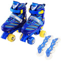 Kids Double-row Roller Skates - White Size l - Blue