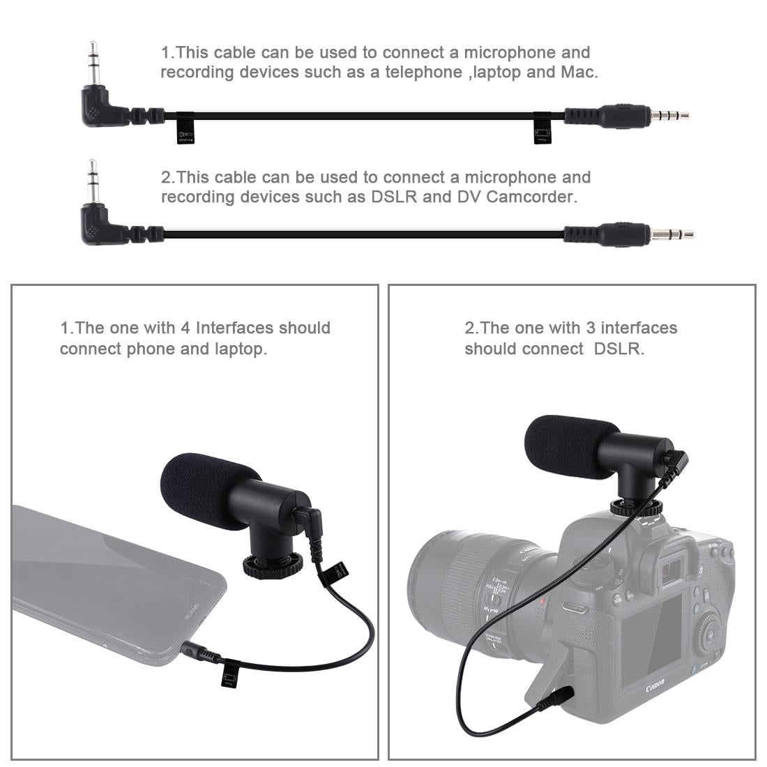 Vlogging Live Broadcast Kit With Led Fill Light Microphone Tripod Mount & Cold Shoe Head - Blue