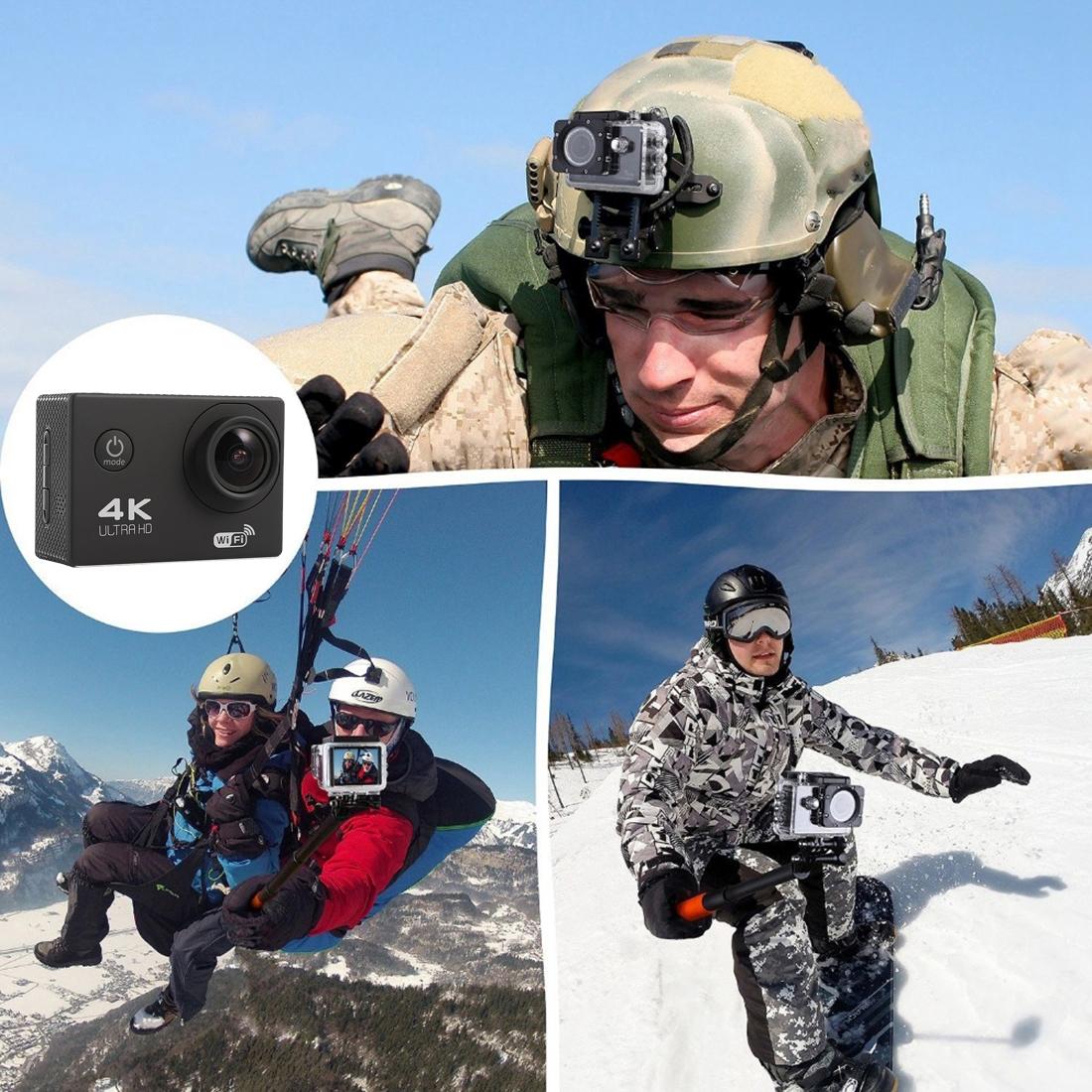 170 Degree Wide Angle Wifi Action Camera with Waterproof Case - Supports 64gb Micro Sd - Blue