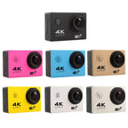 170 Degree Wide Angle Wifi Action Camera with Waterproof Case - Supports 64gb Micro Sd - Blue