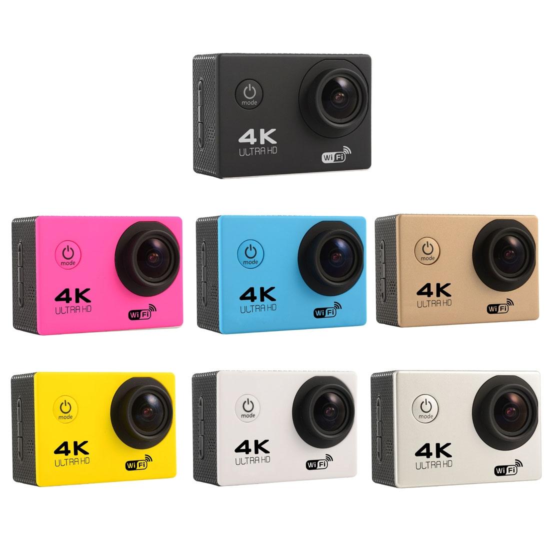 170 Degree Wide Angle Wifi Action Camera with Waterproof Case - Supports 64gb Micro Sd - Blue