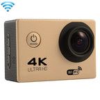 170 Degree Wide Angle Wifi Action Camera with Waterproof Case - Supports 64gb Micro Sd - Blue