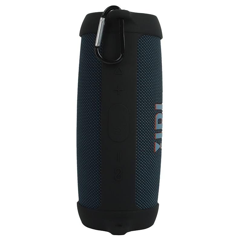 Portable Silicone Speaker Cover with Shoulder Strap & Carabiner for Jbl Charge 5 - Blue