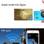 170 Degree Wide Angle Wifi Action Camera with Waterproof Case - Supports 64gb Micro Sd - Magenta