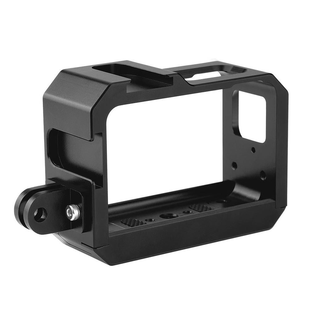 Aluminum Frame Cage for Insta360 one r with Cold Shoe and Tripod Base - Red