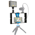Vlogging Live Broadcast Led Selfie Light Kit With Tripod Head - Red