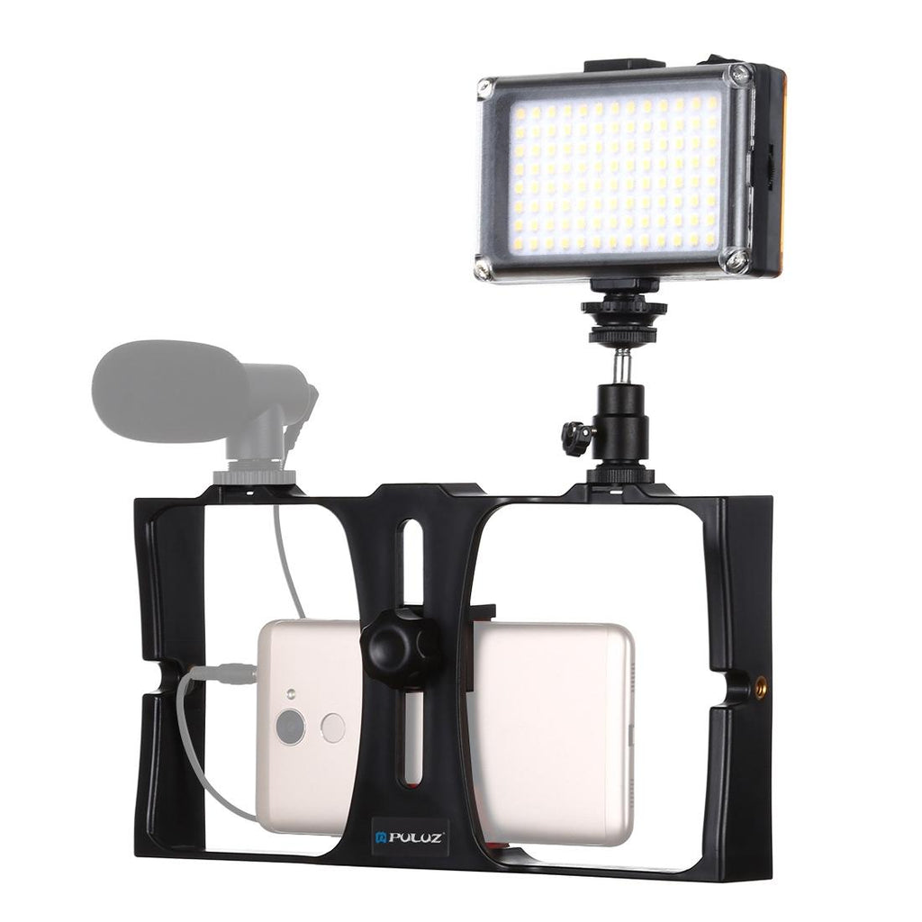 Vlogging Live Broadcast Led Selfie Light Kit With Tripod Head - Red
