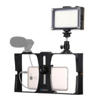 Vlogging Live Broadcast Led Selfie Light Kit With Tripod Head - Red