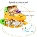 Adjustable Kids Roller Skates Set - Flash Wheels Size m - Red