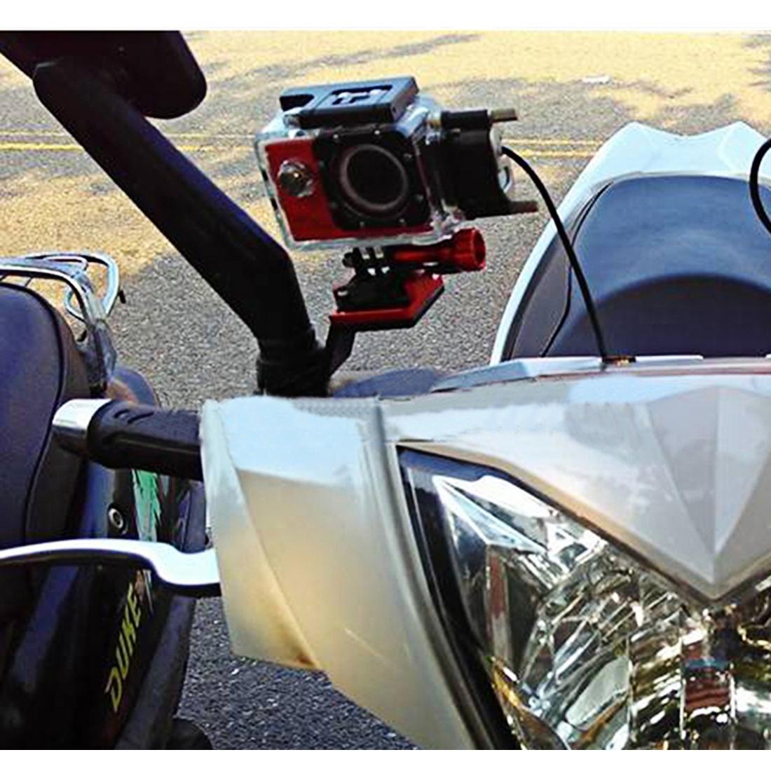Universal Rearview Mirror Mount for Action Cameras - Red