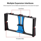 3-In-1 Vlogging Kit With Smartphone Rig Microphone And Led Ring Light - Red
