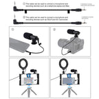 3-In-1 Vlogging Kit With Smartphone Rig Microphone And Led Ring Light - Red