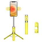 Bluetooth Remote Selfie Stick with Dual Fill Light and Tripod - Red