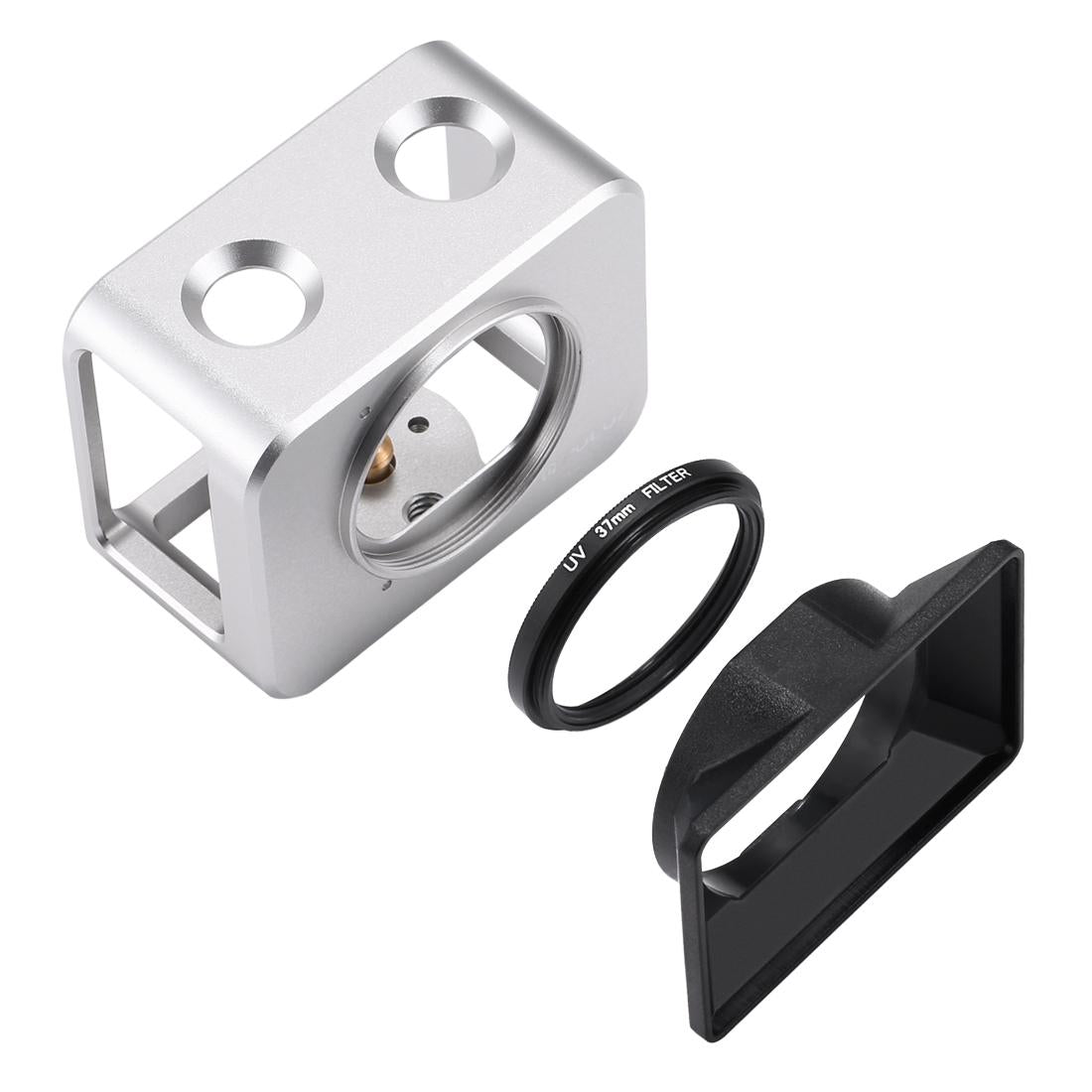 Sony Rx0 Protective Cage with 37mm Lens and Sunshade - Silver