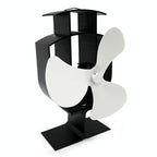 High-temp Metal Heat-powered Stove Fan - 3 Blades - Silver