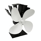Eco-friendly Heat Powered Stove Fan for Wood / Gas / Pellet Stoves - Silver